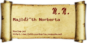 Majláth Norberta névjegykártya